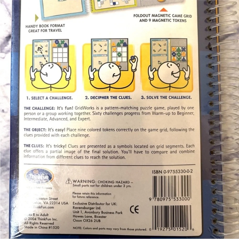 Grid Works by ThinkFun The Fun Game of Logical Deduction Puzzle Game New Sealed